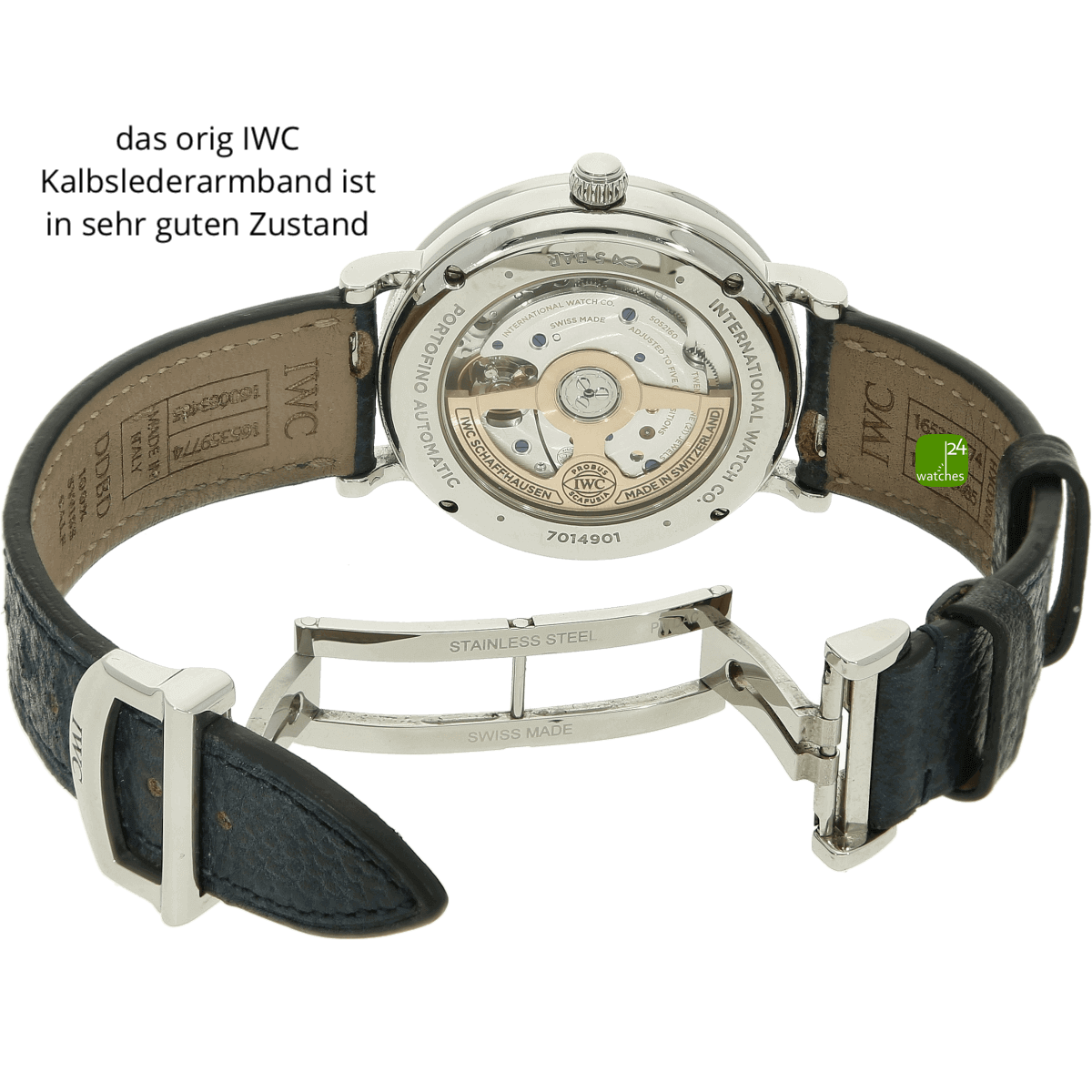 IWC Portofino Die IW658601 Schiesse offen Leder 