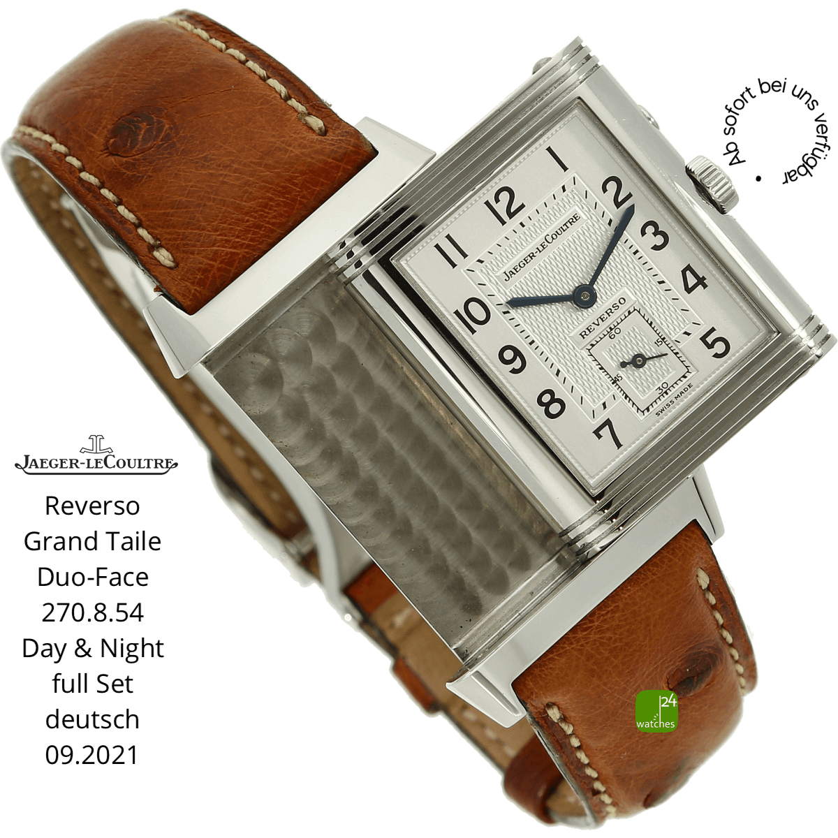Jaeger Reverso Duoface halb liegend aufgeklappt