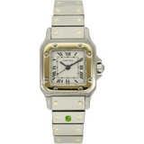 Cartier Santos Lady Stahl Gold Auto. stehend