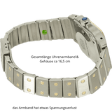 Cartier Santos Lady Stahl Gold Auto. Armband links 