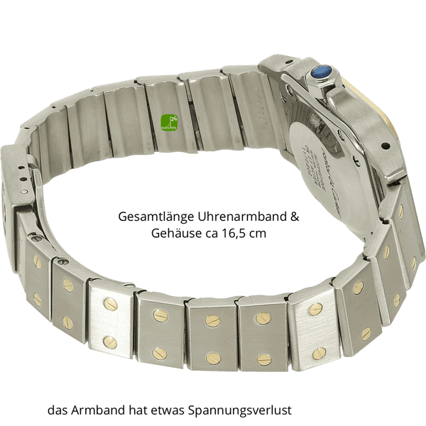 Cartier Santos Lady Stahl Gold Auto. Armband links 