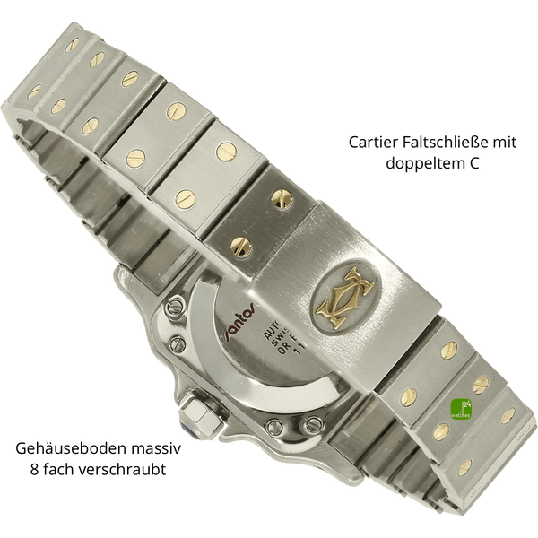 Cartier Santos Lady Stahl Gold Auto. Schliesse zu 