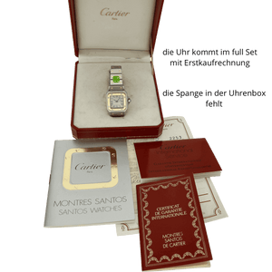 Cartier Santos Lady Stahl Gold Auto. mit Papieren 