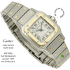 Cartier Santos Lady Stahl Gold Auto. halb liegend 