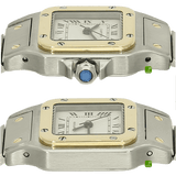 Cartier Santos Lady Stahl Gold Auto. Gehaeuse 3 9