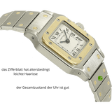 Cartier Santos Lady Stahl Gold Auto. Gehaeuse links 