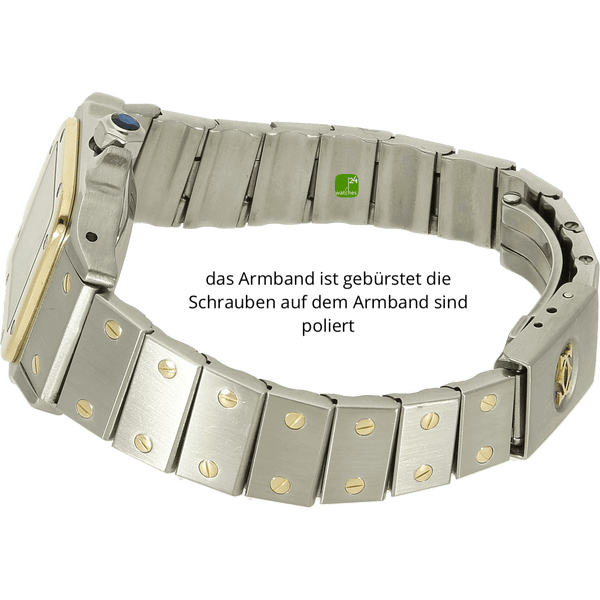 Cartier Santos Lady Stahl Gold Auto. Armband rechts 