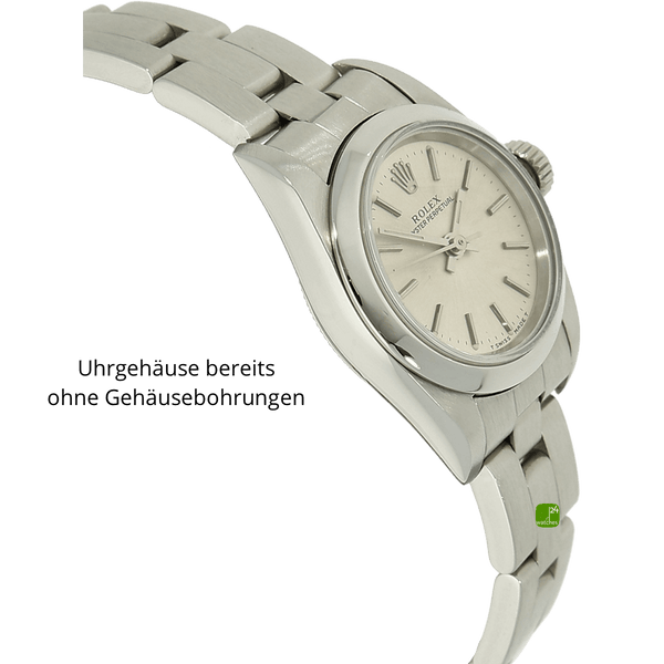 Rolex Oyster Perpetual 25 Gehaeuse links