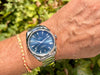 Seamaster Aqua Terra 41 blau am Arm 