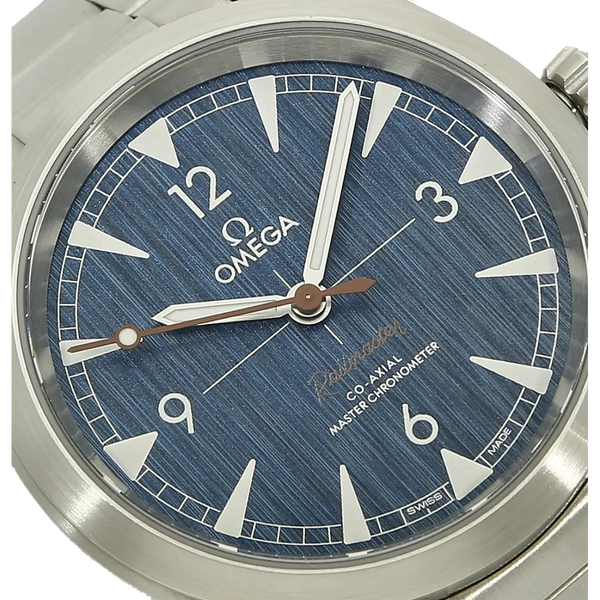 Omega Railmaster 40 Jeans Zifferblatt 