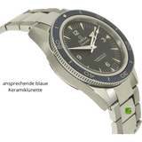 Omega Seamster 300 Titan blau Gehaeuse links 