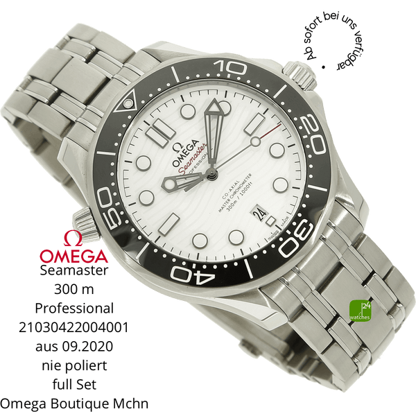 Omega Seamaster 300 Prof. weiss halb liegend