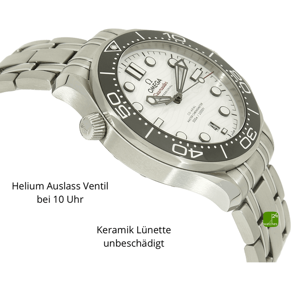 Omega Seamaster 300 Prof. weiss Gehaeuse links 