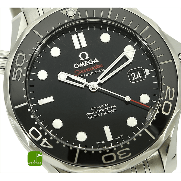 gebrauchte Omega Seamaster schwarz Zifferblatt