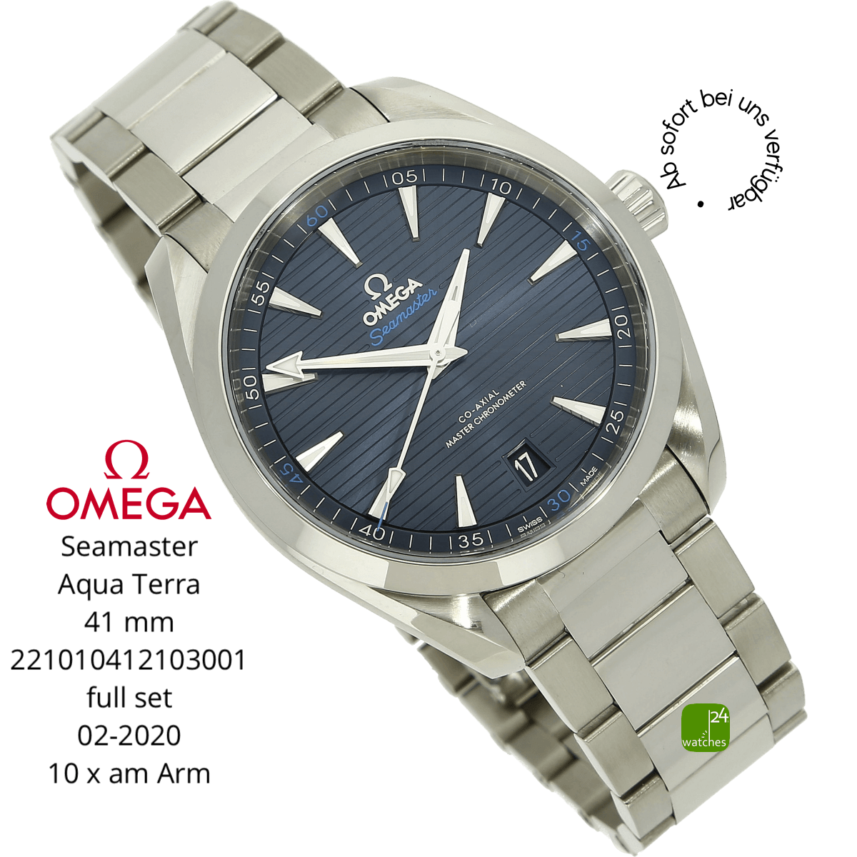 Omega Aqua Terra 41 halb liegend