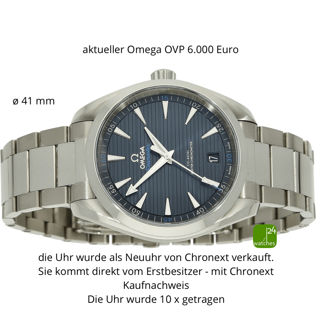 Omega Aqua Terra 41  liegend