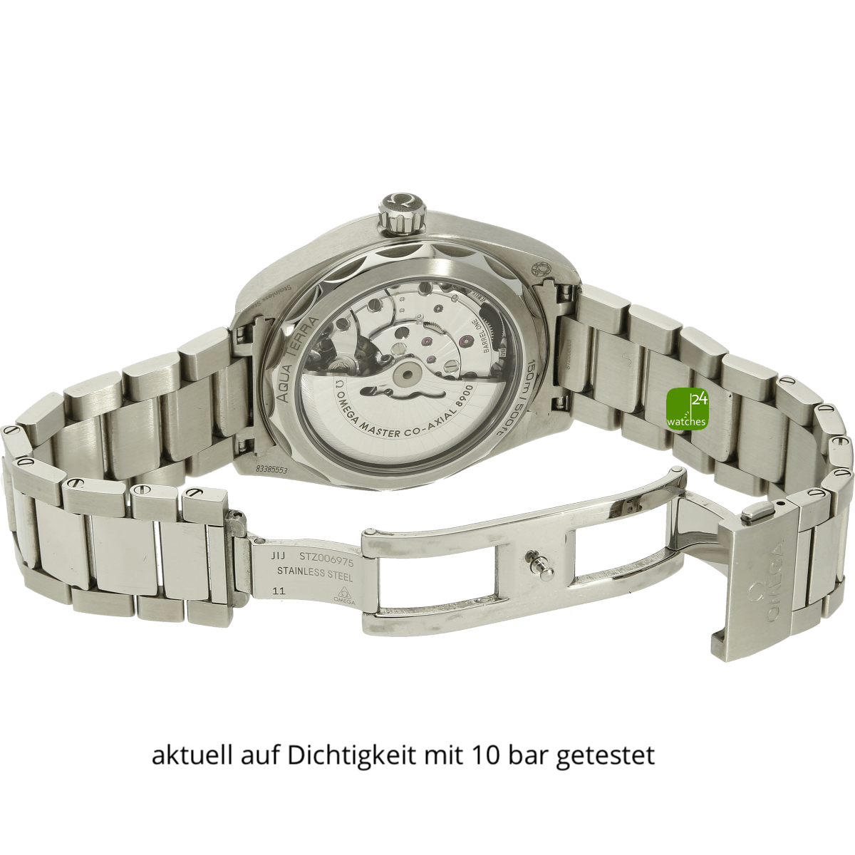 Seamaster Aqua Terra gruen Schliesse offen