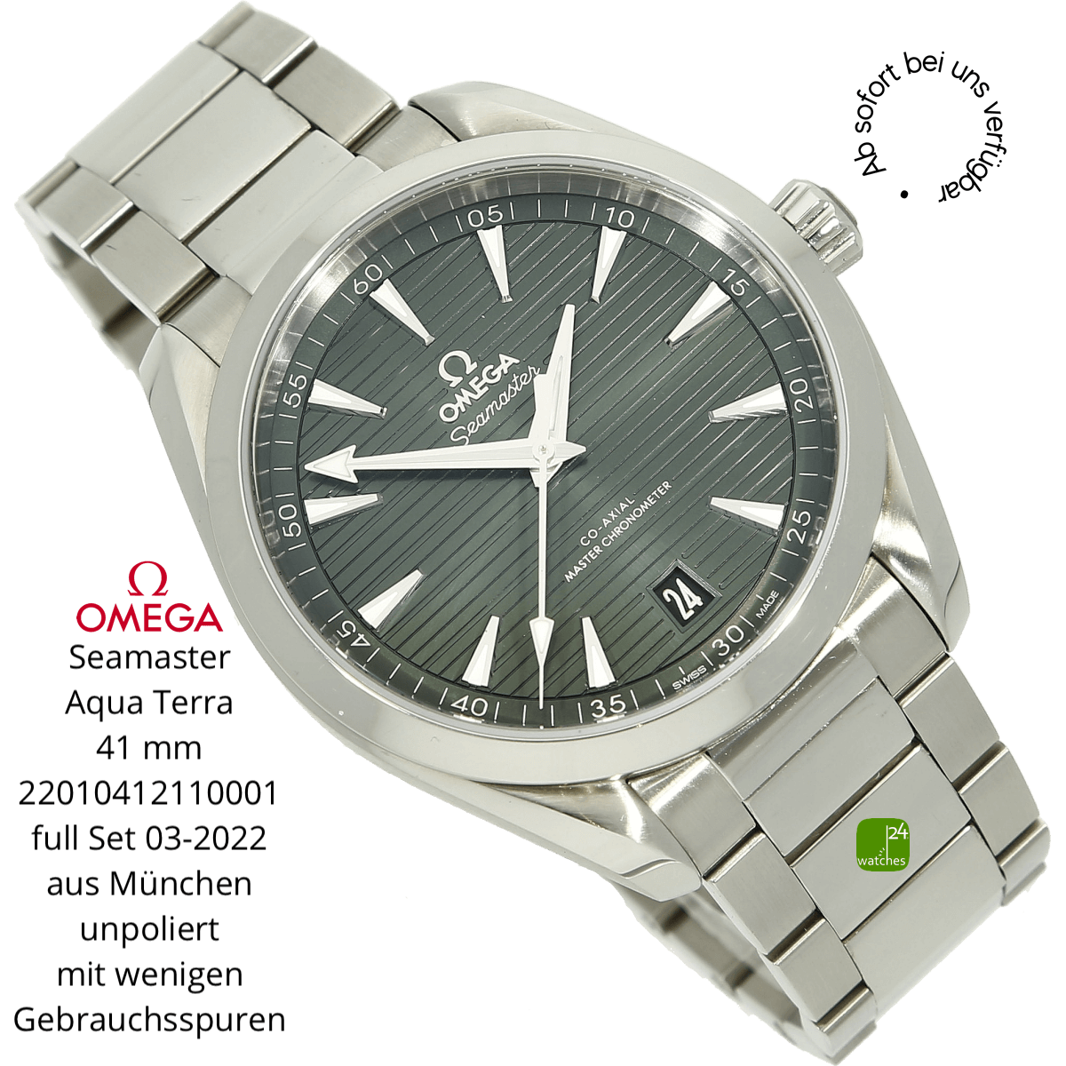 Seamaster Aqua Terra gruen halb liegend