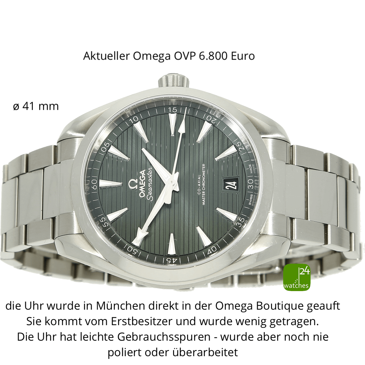 Seamaster Aqua Terra gruen liegend