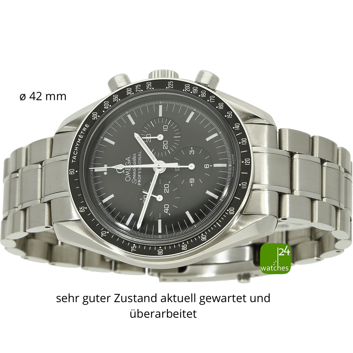 gebrauchte Omega Speedmaster Moonwatch liegend
