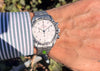 Omega Speedmaster white am Arm