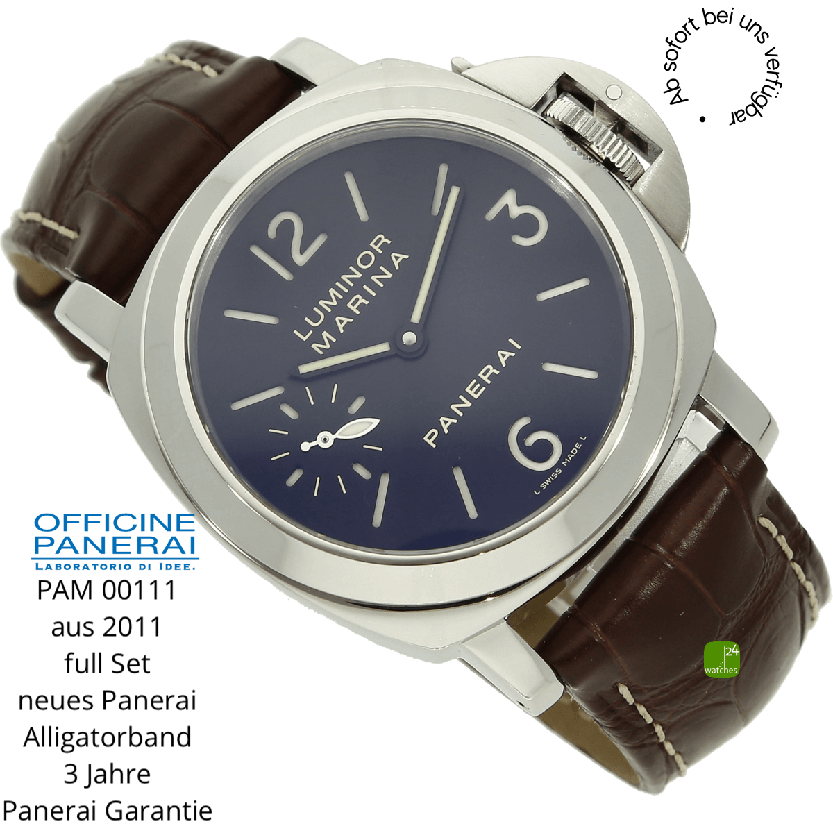 Panerai Luminor Marina gebraucht halb liegend