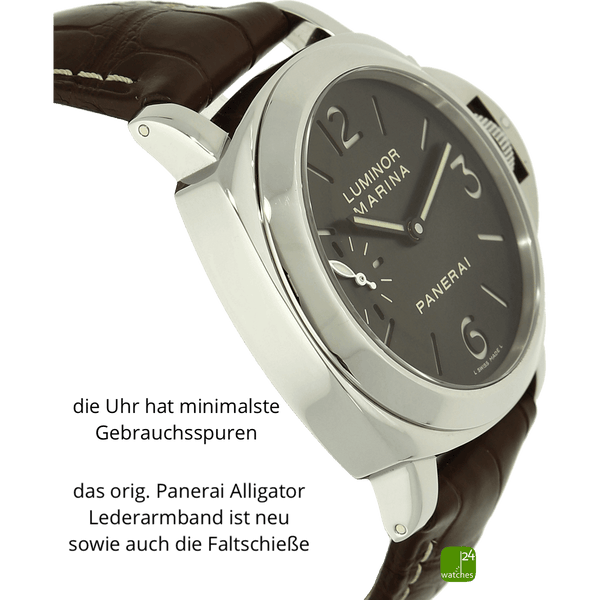 gebrauchte Panerai Luminor Marina Gehaeuse links