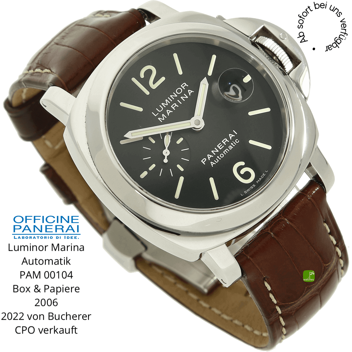 Panerai Luminor PAM 00104 halb liegend