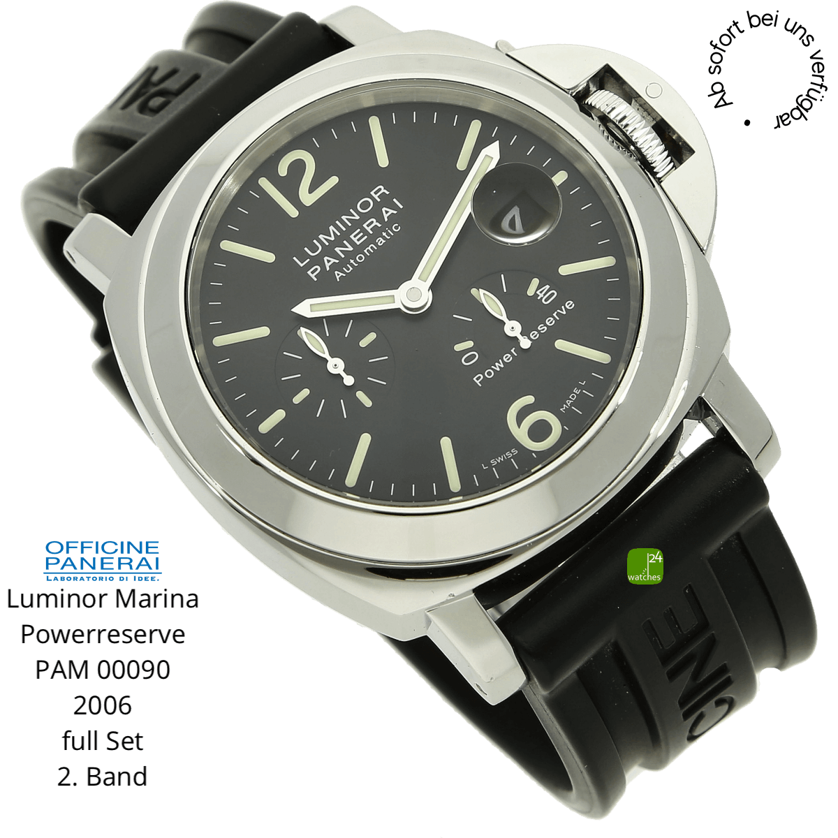 Luminor Marina Powerreserve halb liegend