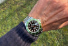 Rolex Submariner 16610 LV Kermit am Arm 