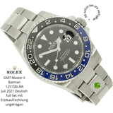 Rolex GMT Master Batman halb liegend