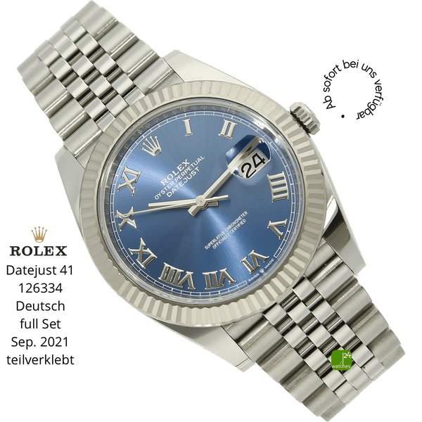 Datejust 41 azzuro jubilee halb liegend