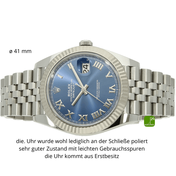 Datejust 41 azzuro jubilee liegend