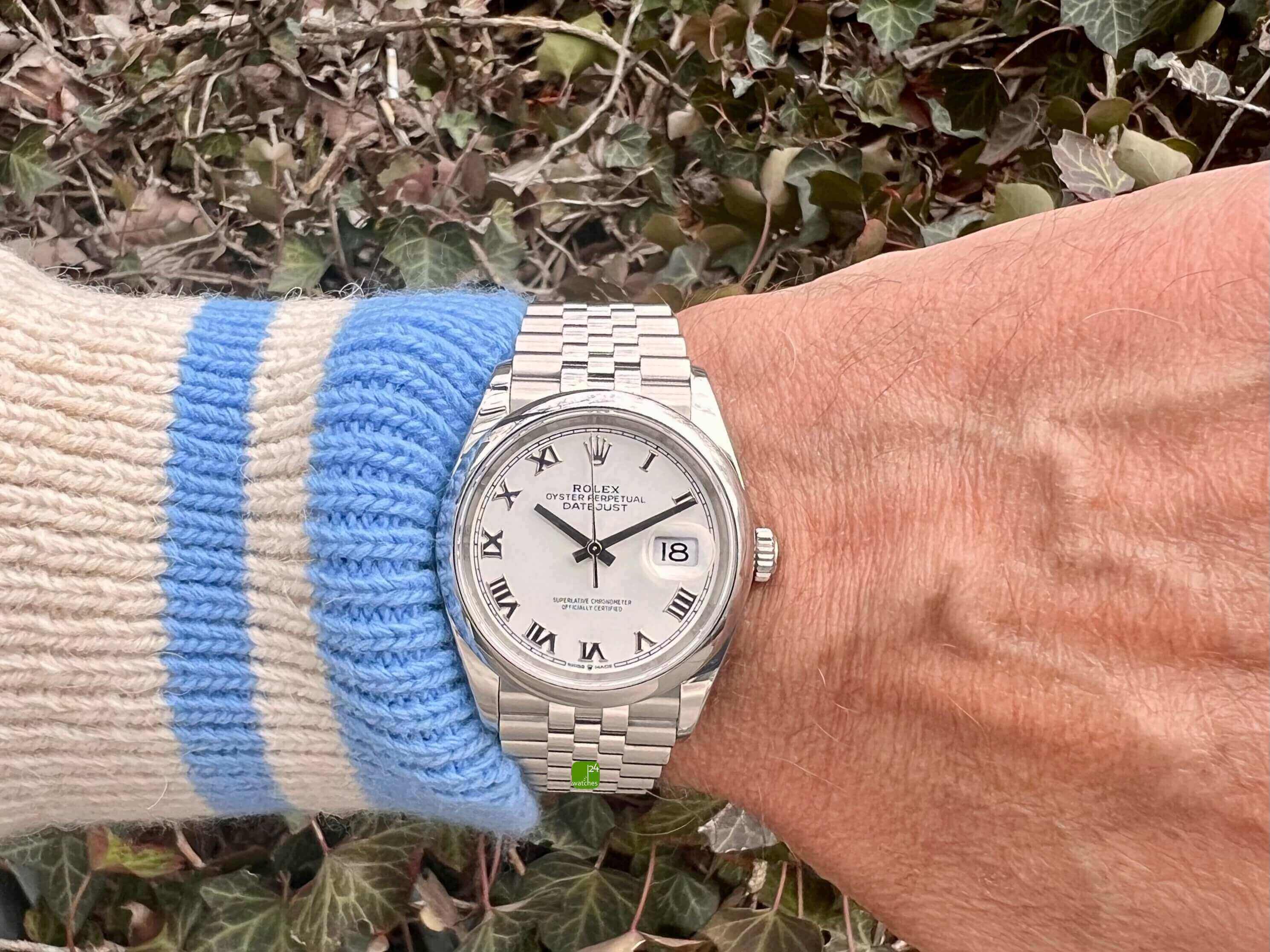Rolex Datejust Stahl 36 am Arm 