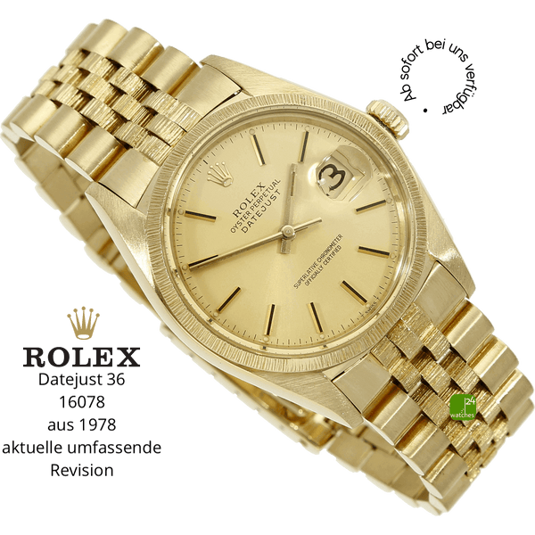 Rolex Datejust Borke 16078 halb liegend