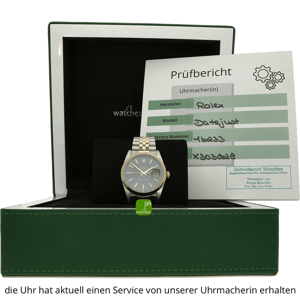 Rolex Datejust 36 16233 blau in Box