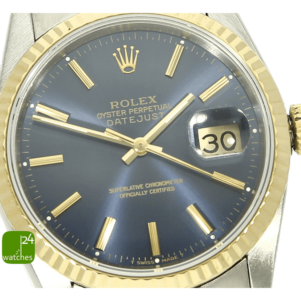 Rolex Datejust 36 16233 blau Zifferblatt