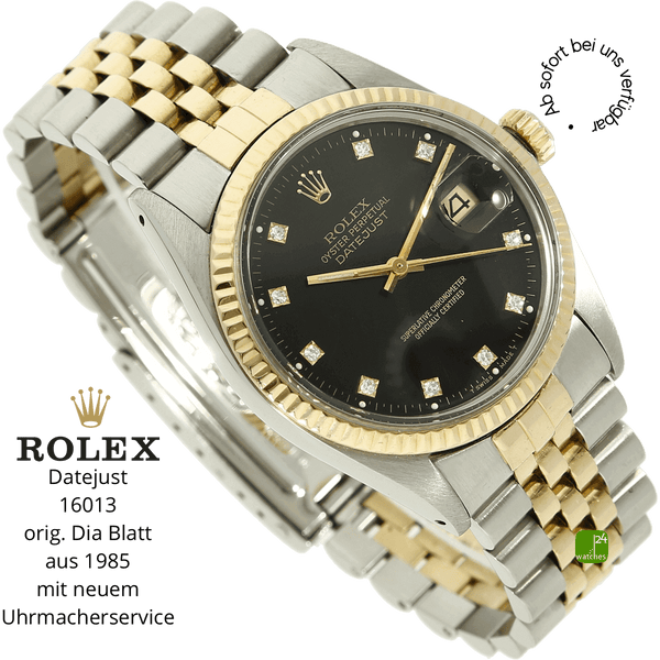 Rolex Stahl Gold Datejust 36 halb liegend