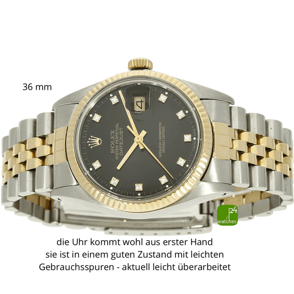 Rolex Stahl Gold Datejust 36 liegend