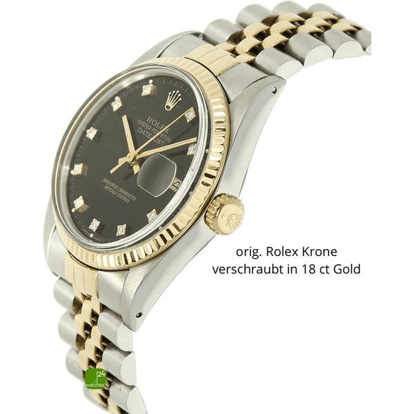 Rolex Stahl Gold Datejust 36 Gehaeuse rechts