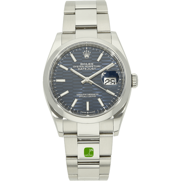 Datejust 36 Motif blau stehend