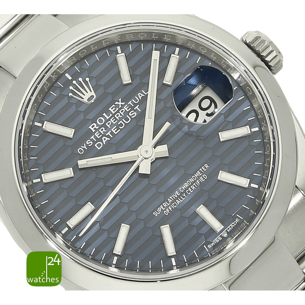 Datejust 36 Motif blau Zifferblatt