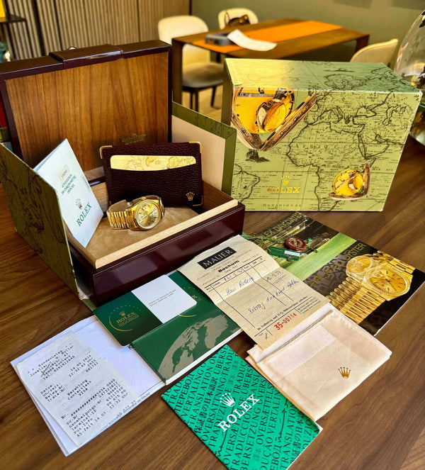 Rolex Day Date Borke 18248 absolutes Full Set mit Erstkaufrechnung