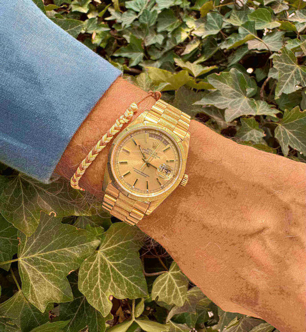 gebrauchte Rolex Day Date Borke 18248 am Arm 