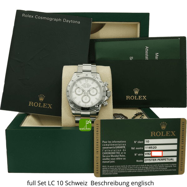 Rolex Daytona Stahl 116520 in der Box