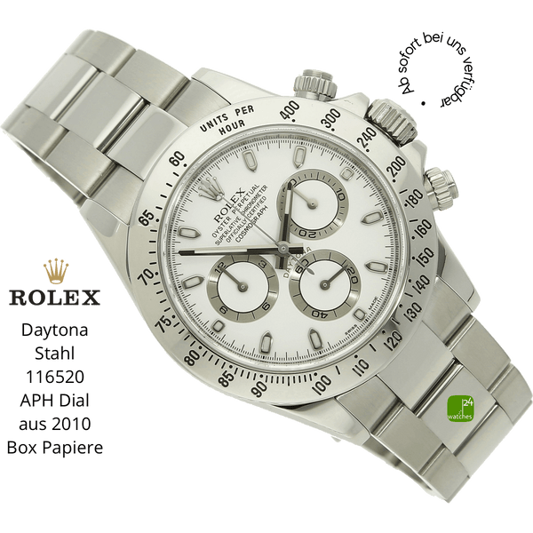 Rolex Daytona Stahl 116520 halb liegend