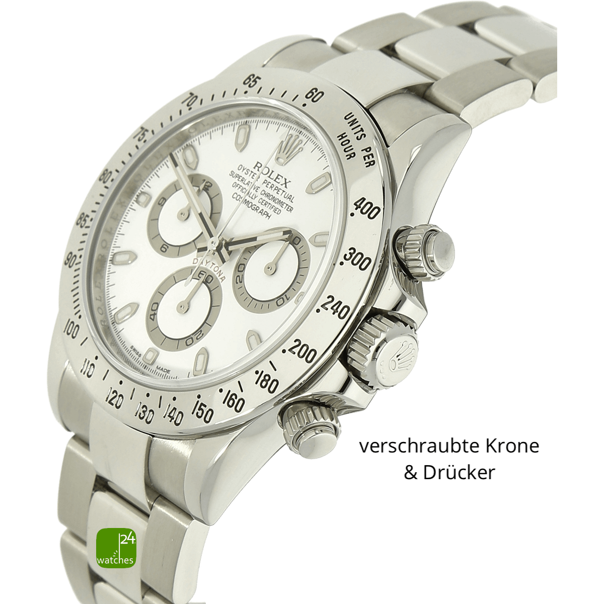 Rolex Daytona Stahl 116520 Gehäuse rechts