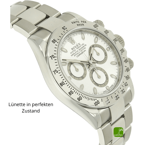 Rolex Daytona Stahl 116520 Gehaeuse links