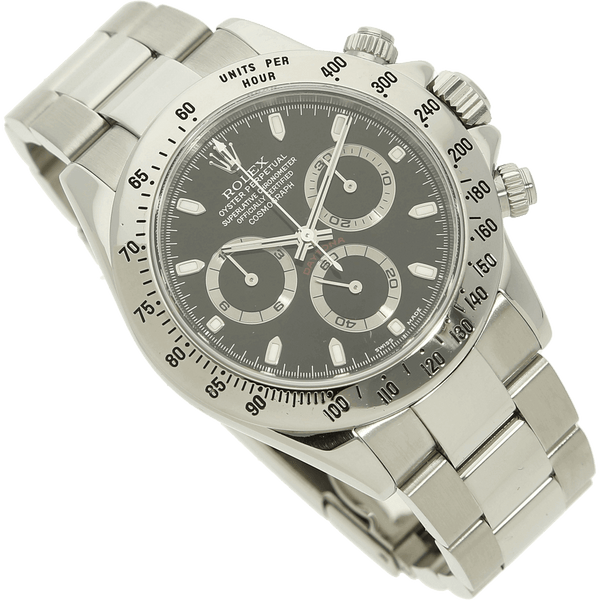 Rolex Daytona 116520 schwarz halb liegend 