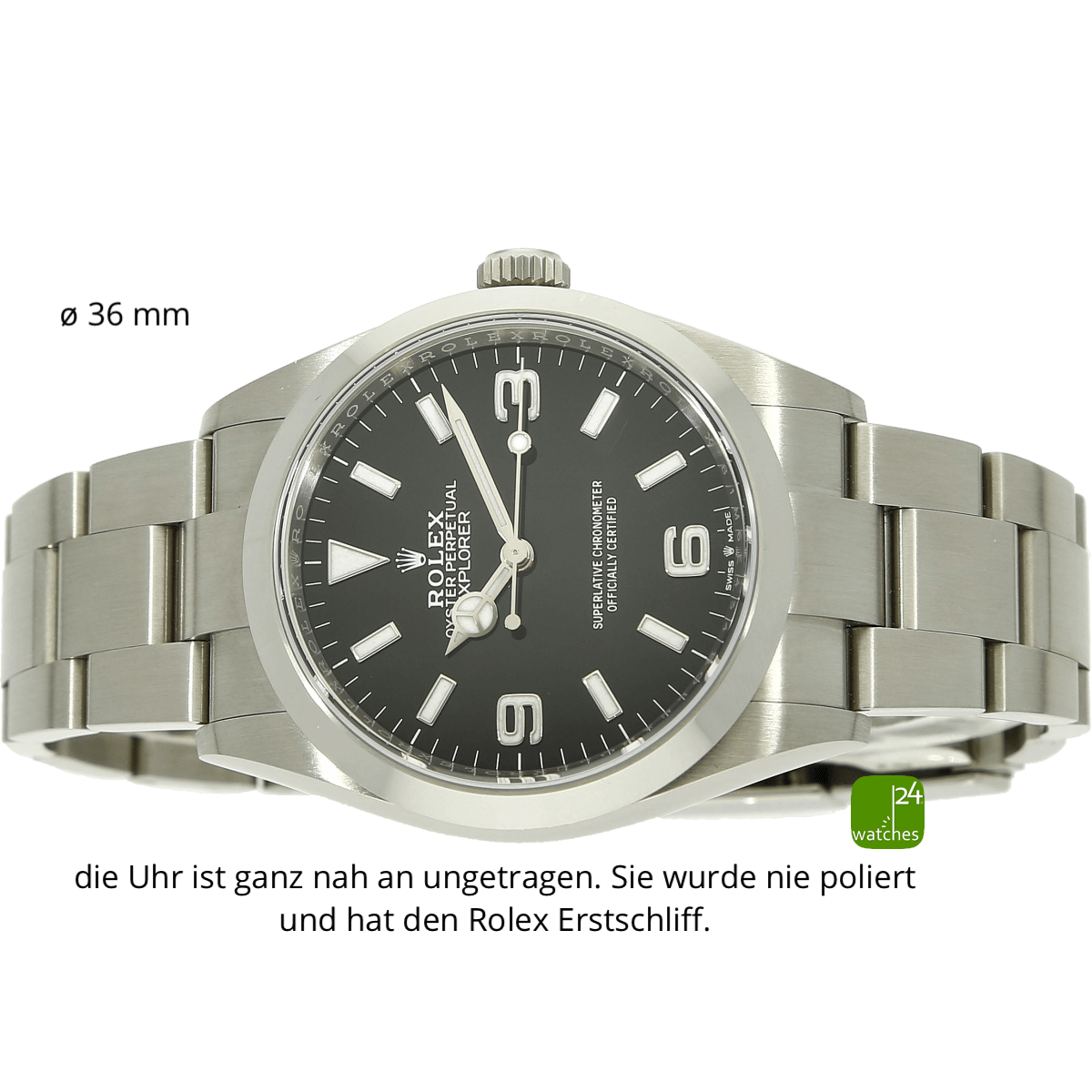 gebrauchte rolex explorer 124270 liegend
